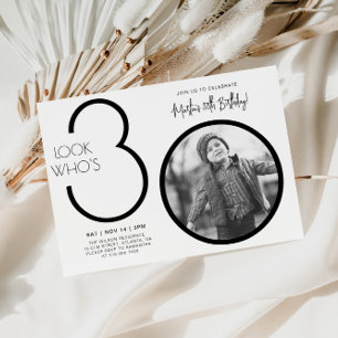 Fotografía moderna Invitación de cumpleaños número