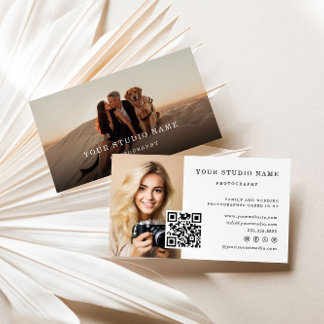 Fotografía moderna Tarjeta de visita QR Code