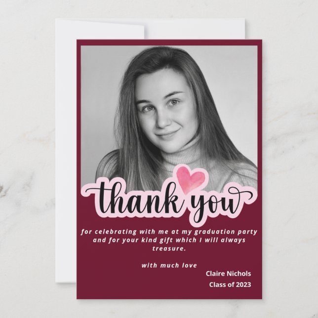 Fotografía moderna y roja tipografía simple y auda (Anverso)