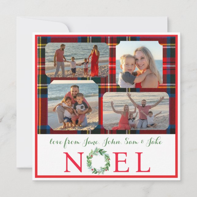 FOTOGRAFÍA Navidades Tapado Watercolor Wreath NOEL (Anverso)