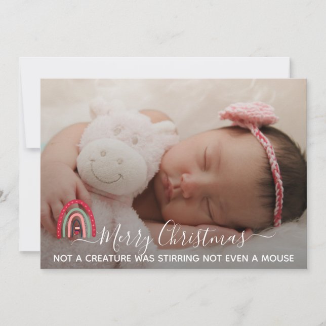 Fotografía navideña simple Feliz Navidad (Anverso)