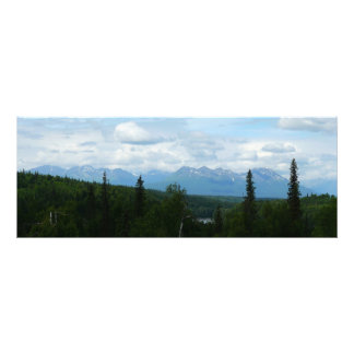 Fotografía panorámica de la cordillera de Alaska