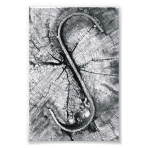 Fotografía S2 4x6 blanco y negro de la letra del