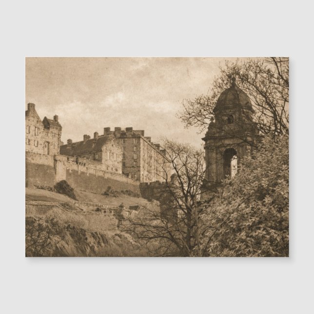 Fotografía Sepia del Castillo de Edimburgo (Anverso)