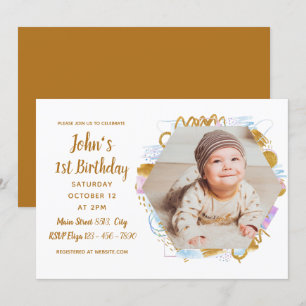 Fotografía simple Invitación de cumpleaños 1