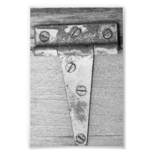 Fotografía T5 4x6 blanco y negro de la letra del