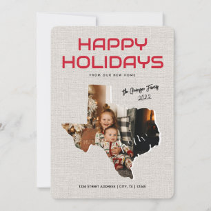 Fotografía Texas Moving Invitación Happy Holidays