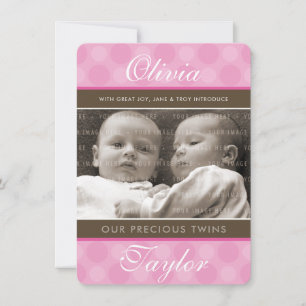 FOTOGRAFÍA TWINS NACIMIENTO ANUNCIO NACIMIENTO niñ
