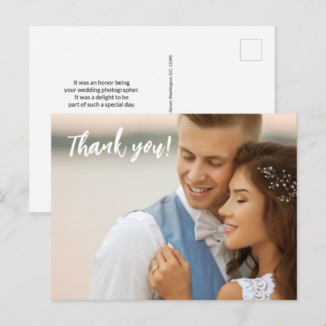 Fotógrafo de Boda Personalizado Sin logo Tarjeta P (Anverso / Reverso)