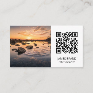 Fotógrafo de código QR moderno tarjeta de visita