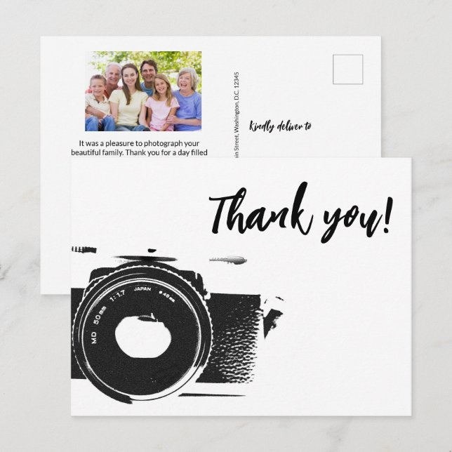 Fotógrafo de Familia Sin logo Tarjeta Postal de Fo (Anverso / Reverso)