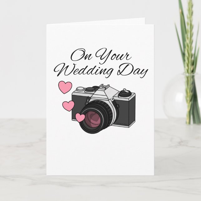 Fotógrafo de tarjetas de Boda de cámara de vídeo (Anverso)