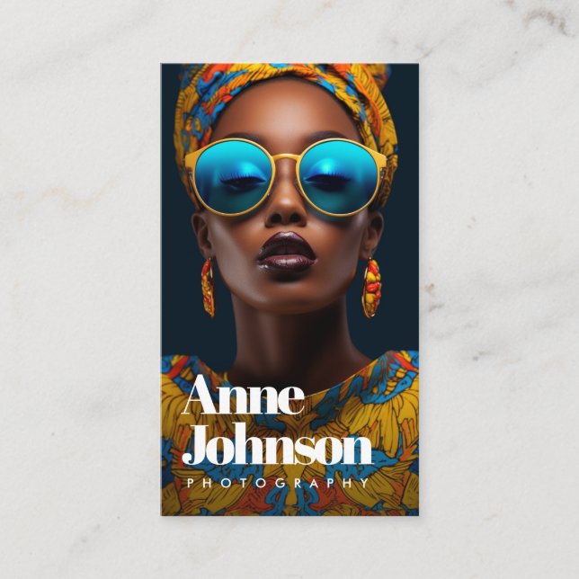 Fotógrafo de texto moderno tarjeta de visita (Anverso)