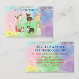 Fotógrafo mascota - Tarjeta de visita para caminan