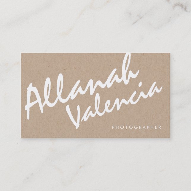 Fotógrafos Nombre Tarjetas de visita de tipografía (Anverso)
