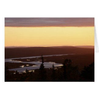 Fotokarte estado de ánimo de tarde a la Kemijoki