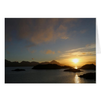 Fotokarte puesta de sol en Mortsund