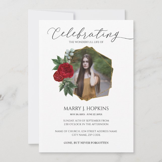 Fotomontaje rojo de la invitación a vivir (Anverso)