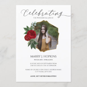 Fotomontaje rojo de la invitación a vivir