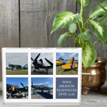 Fotos antiguas de aviones, collage y divertido tex