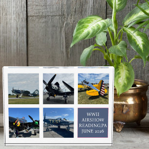 Fotos antiguas de aviones, collage y divertido tex