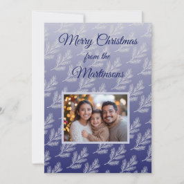 Fotos azules de las ramas blancas de navidad