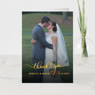 Fotos bodas con letras de mano gracias oro