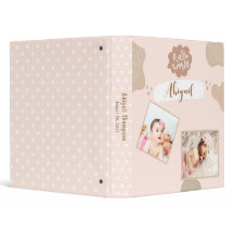 Fotos Boho Beige Baby Girl 3 Ring Binder