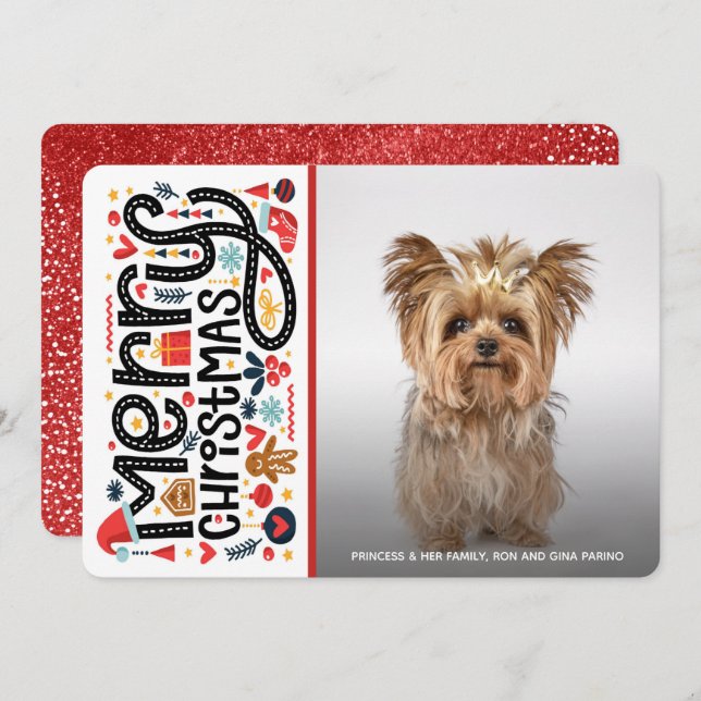 Fotos caprichosas de la Navidad de Merry (Anverso / Reverso)