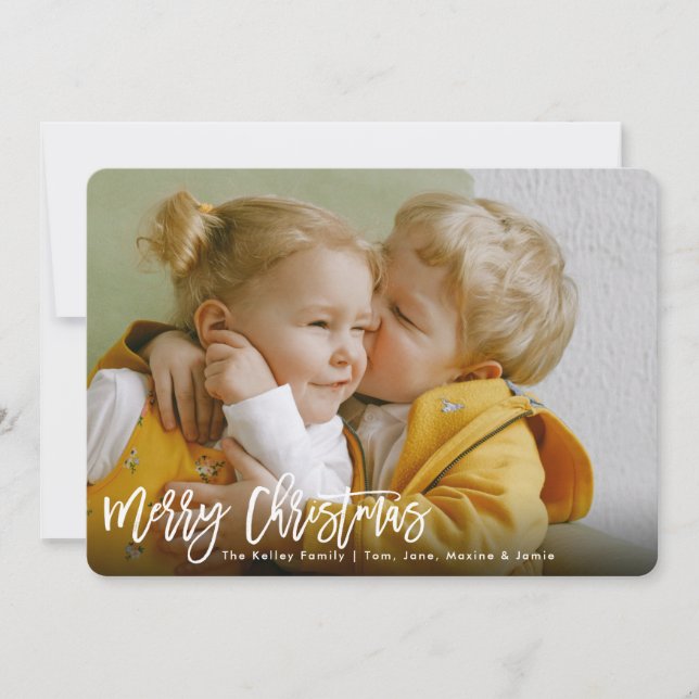 Fotos con guión de broche blanco de navidad (Anverso)