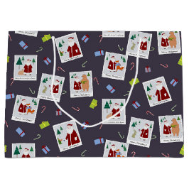 Fotos con la bolsa de regalo de Santa Claus