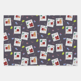 Fotos con papel de envoltura de Santa