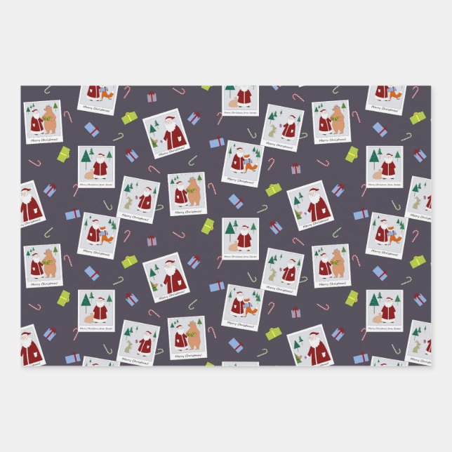 Fotos con papel de envoltura de Santa (Anverso)