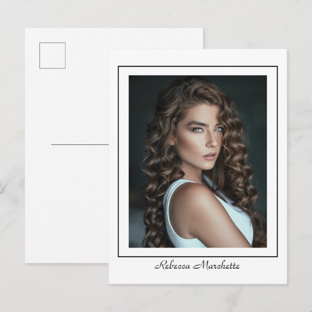 Fotos de actores Tarjetas postales con borde Impre (Anverso / Reverso)