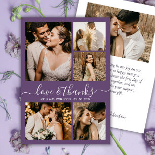 Fotos de amor y agradecimiento Collage Rosa Púrpur