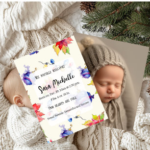 Fotos de anuncios de natalidad de feriado de cumpl