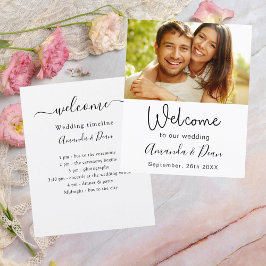 Fotos de bienvenida del programa de bodas