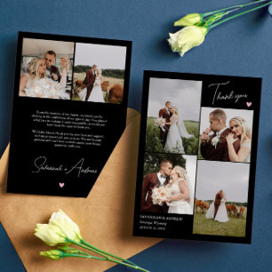 Fotos de Black Pink Heart Bodas Gracias Nota