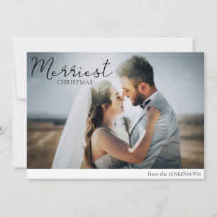 Fotos de Boda Tarjeta de Navidad más Alegre