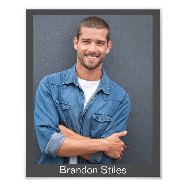 Fotos de cabeza con fondo gris para actores - Impr (Frente)