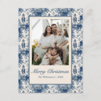 Fotos de Cascanueces Elegante Toile de Navidad Azu