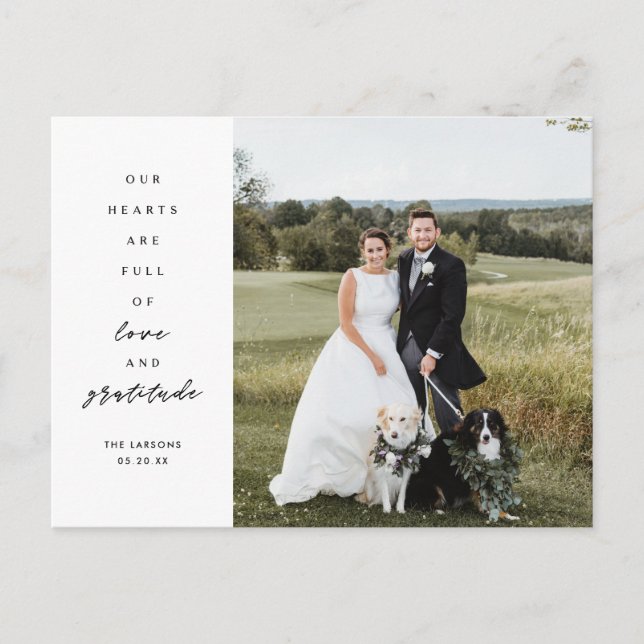 Fotos de Corazones Llenos Tarjeta de Agradecimient (Anverso)