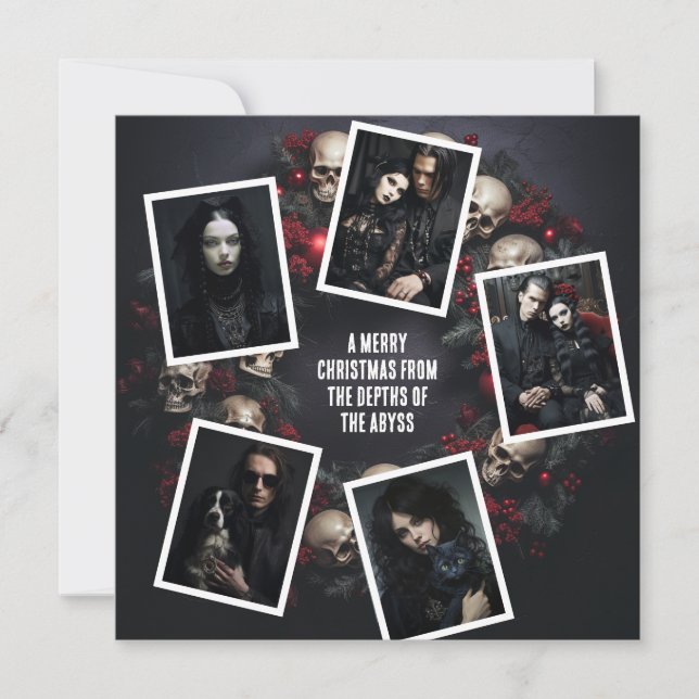 Fotos de Corona de Cráneos Goth Navidad Mensaje Pe (Anverso)