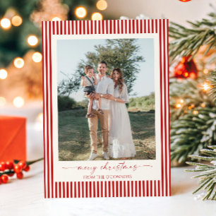 Fotos de Elegantes Rayas Rojas Feliz Navidad