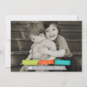 Fotos de Feliz Año Nuevo con tarjeta de foto con h