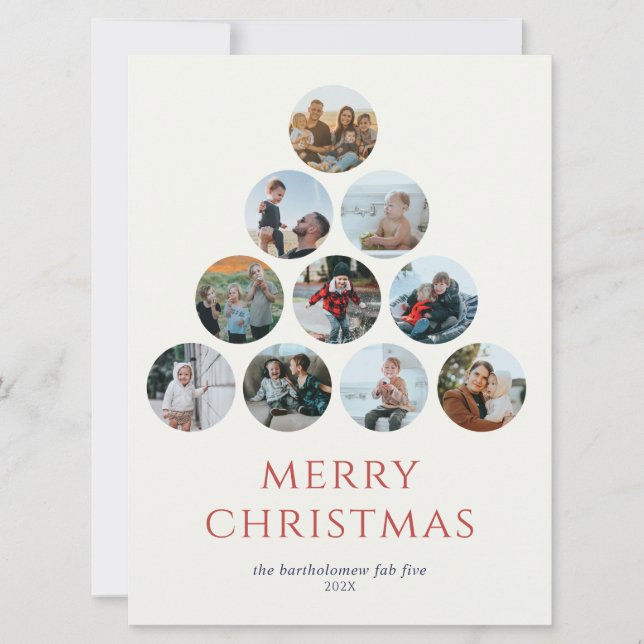 Fotos de Feliz Navidad Multiplusa Rojo (Anverso)