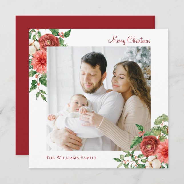 Fotos de feriado navideño en invierno (Anverso / Reverso)