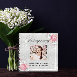 Fotos de flores en el funeral del libro de invitad