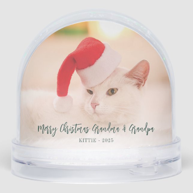 Fotos de gatos de la familia Feliz Navidad Abuelos (Reverso)