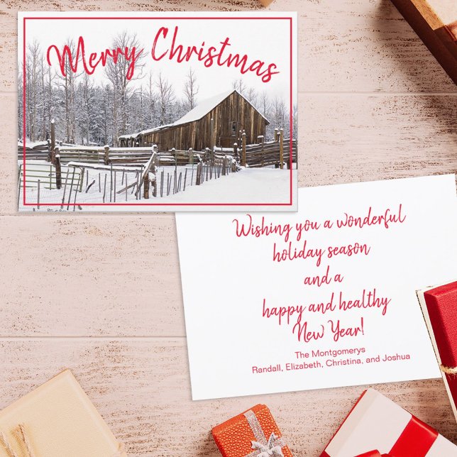 Fotos de granero de invierno de Feliz Navidad Vint (Subido por el creador)